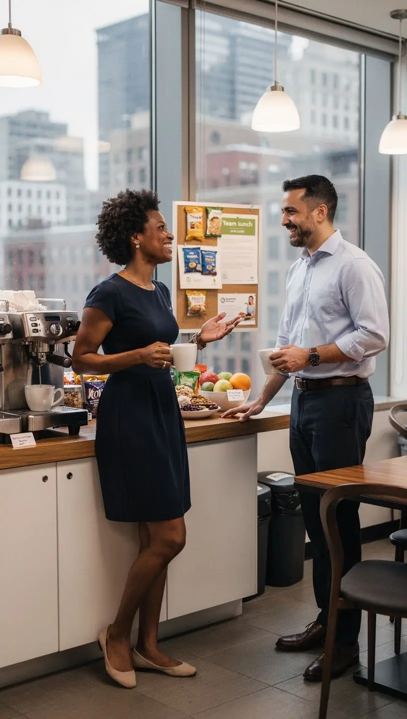 Team members collaborating on goal setting strategies.